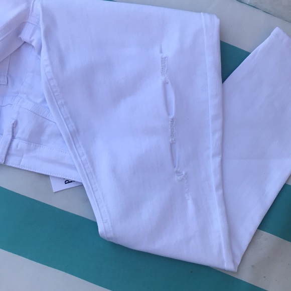 NWT Pistola Jennifer Distressed High Waist Skinny White Jeans - Picture 6 of 10